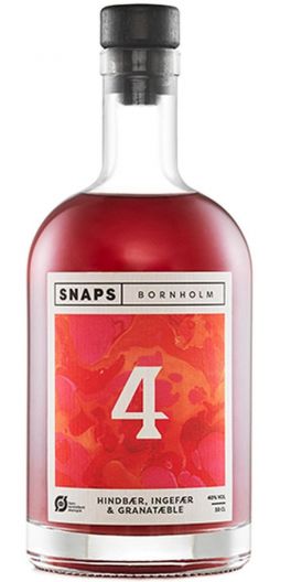 Snaps Bornholm no. 4 Hindbær, Ingefær & Granatæble