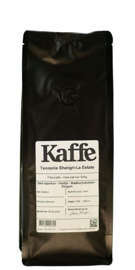 Tanzania Shangri La kaffe 500 g. (Hele bønner)