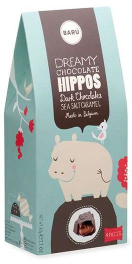 Barú - Dreamy Hippos Dark Chocolate Sea Salt Caramel