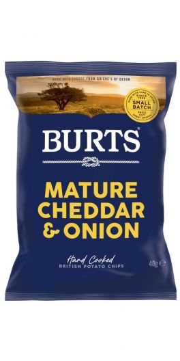 Burts Chips, Mature Cheddar & Spring Onion 40 gr.