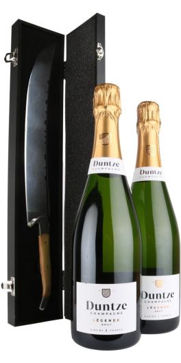 Duntze Champagne Brut 2 flasker + Sabel