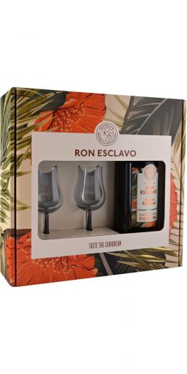 Ron Esclavo Gran Reserva Giftbox 50 cl. Inkl. 2 glas