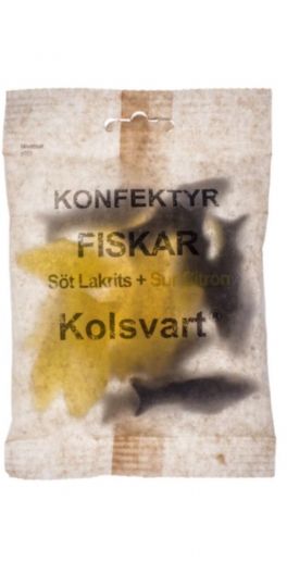 Kolsvart, Sur Citron Vingummifisk & Sød Lakridsfisk